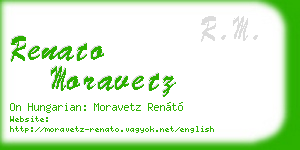 renato moravetz business card